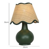 Temple &amp; Webster Pippa Ceramic &amp; Rattan Table Lamp