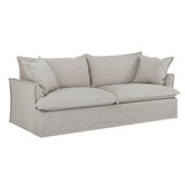 Temple &amp; Webster Softy Premium 3 Seater Queen Slipcover Sofa Bed