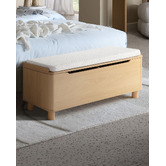 Temple &amp; Webster Rupert Boucle Storage Ottoman Bench