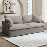 Temple &amp; Webster Softy Premium 3 Seater Queen Slipcover Sofa Bed