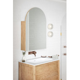 Temple &amp; Webster Mecca 600mm Arch Mirrored Shaving Cabinet