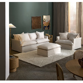 Temple &amp; Webster Softy Premium 3 Seater Queen Slipcover Sofa Bed