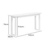 Temple &amp; Webster Ski-Leg Oak Wood Console Table