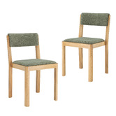 Temple &amp; Webster Alex Solid Oak Wood Dining Chairs