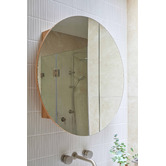 Temple &amp; Webster Mecca 800mm Round Mirrored Shaving Cabinet