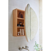 Temple &amp; Webster Mecca 800mm Round Mirrored Shaving Cabinet