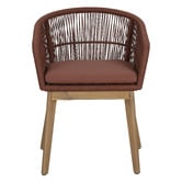 Temple &amp; Webster Rust Laguna Rope Outdoor Dining Chair