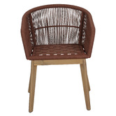 Temple &amp; Webster Rust Laguna Rope Outdoor Dining Chair
