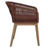 Temple &amp; Webster Rust Laguna Rope Outdoor Dining Chair