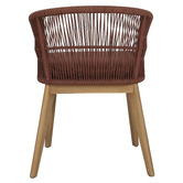 Temple &amp; Webster Rust Laguna Rope Outdoor Dining Chair
