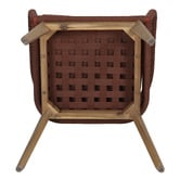 Temple &amp; Webster Rust Laguna Rope Outdoor Dining Chair