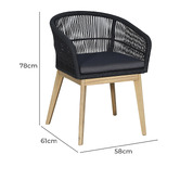 Temple &amp; Webster Laguna Rope Outdoor Dining Chair