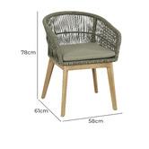 Temple &amp; Webster Laguna Rope Outdoor Dining Chair