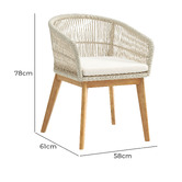 Temple &amp; Webster Laguna Rope Outdoor Dining Chair