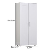 Temple &amp; Webster White Meecan Double Door Tall Cupboard