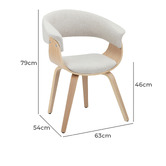 Temple &amp; Webster Bentwood Upholstered Dining Chairs