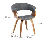 Temple &amp; Webster Bentwood Upholstered Dining Chairs