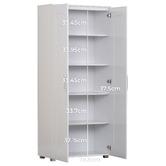 Temple &amp; Webster White Meecan Double Door Tall Cupboard