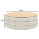 Temple &amp; Webster Toby Teddy Storage Ottoman/Coffee Table