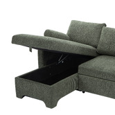 Temple &amp; Webster Frida 4 Seater Queen Sofa Bed with Reversible Chaise