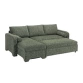 Temple &amp; Webster Frida 4 Seater Queen Sofa Bed with Reversible Chaise