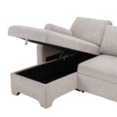 Temple &amp; Webster Frida 4 Seater Queen Sofa Bed with Reversible Chaise