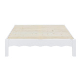 Temple &amp; Webster Evelyn Wavy Pine Wood Bed Base