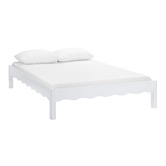 Temple &amp; Webster Evelyn Wavy Pine Wood Bed Base