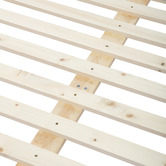 Temple &amp; Webster Evelyn Wavy Pine Wood Bed Base