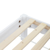Temple &amp; Webster Evelyn Wavy Pine Wood Bed Base
