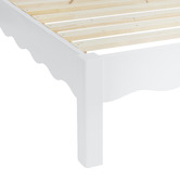 Temple &amp; Webster Evelyn Wavy Pine Wood Bed Base