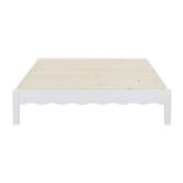 Temple &amp; Webster Evelyn Wavy Pine Wood Bed Base