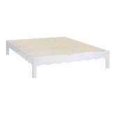 Temple &amp; Webster Evelyn Wavy Pine Wood Bed Base