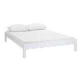 Temple &amp; Webster Evelyn Wavy Pine Wood Bed Base
