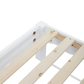 Temple &amp; Webster Evelyn Wavy Pine Wood Bed Base
