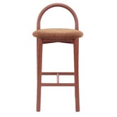 Temple &amp; Webster 65.5cm Lottie Arched Solid Beech Wood Bar Stool