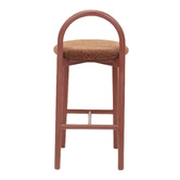 Temple &amp; Webster 65.5cm Lottie Arched Solid Beech Wood Bar Stool