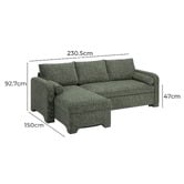 Temple &amp; Webster Frida 4 Seater Queen Sofa Bed with Reversible Chaise