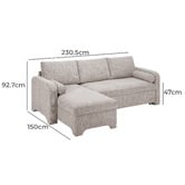Temple &amp; Webster Frida 4 Seater Queen Sofa Bed with Reversible Chaise