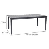 Temple &amp; Webster 8 Seater Kamari Extendable Outdoor Dining Table