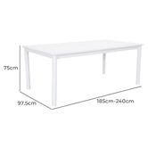 Temple &amp; Webster 8 Seater Kamari Extendable Outdoor Dining Table