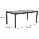 Temple &amp; Webster 6 Seater Kamari Aluminium Outdoor Dining Table