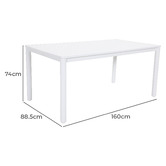 Temple &amp; Webster 6 Seater Kamari Aluminium Outdoor Dining Table