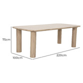 Temple &amp; Webster 8 Seater Pier Aluminium Outdoor Dining Table