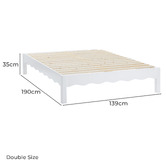 Temple &amp; Webster Evelyn Wavy Pine Wood Bed Base