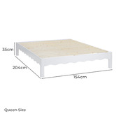Temple &amp; Webster Evelyn Wavy Pine Wood Bed Base