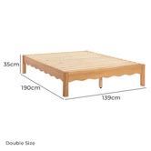 Temple &amp; Webster Evelyn Wavy Pine Wood Bed Base