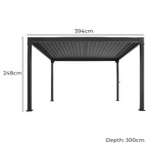 Temple &amp; Webster 3 x 4m Arki Louvred Steel &amp; Aluminium Gazebo