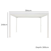 Temple &amp; Webster 3 x 4m Arki Louvred Steel &amp; Aluminium Gazebo