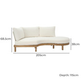 Temple &amp; Webster 6 Seater Killcare Outdoor Modular Corner Sofa